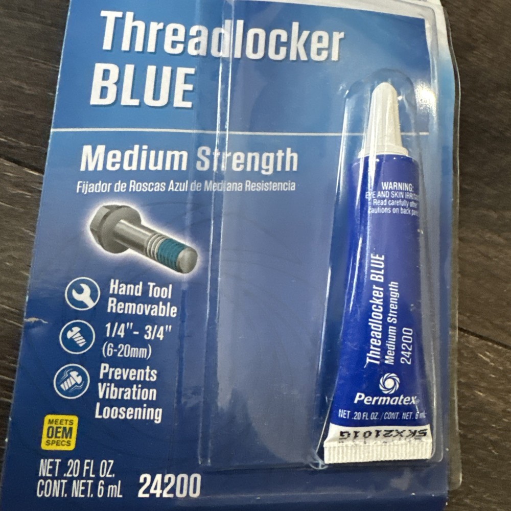 Permatex 24200 Blue Threadlocker Medium Strength Removable 6ml