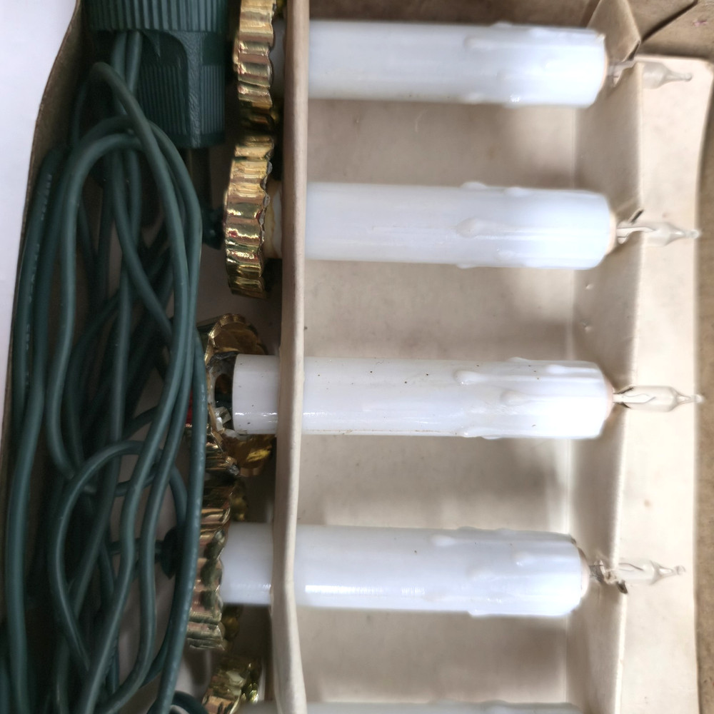 Vtg 2 Boxes Mr Christmas 10 Drip Candle String Lights 20 Lights Total