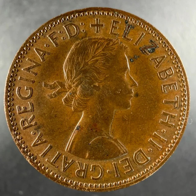 1959 Great Britain Half Penny Sharp Features