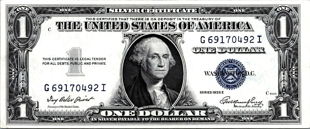 1935-E $1 Silver Certificate Fr. 1614 UNC