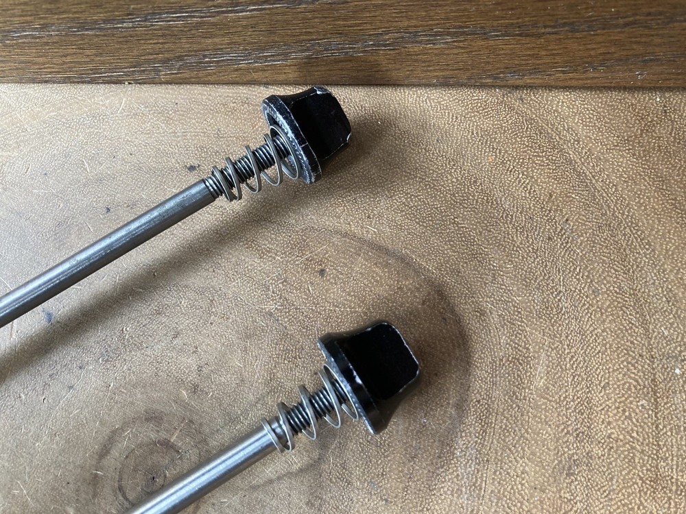 Vtg Control Tech Titanium Skewer Set Black Anodized Front Rear