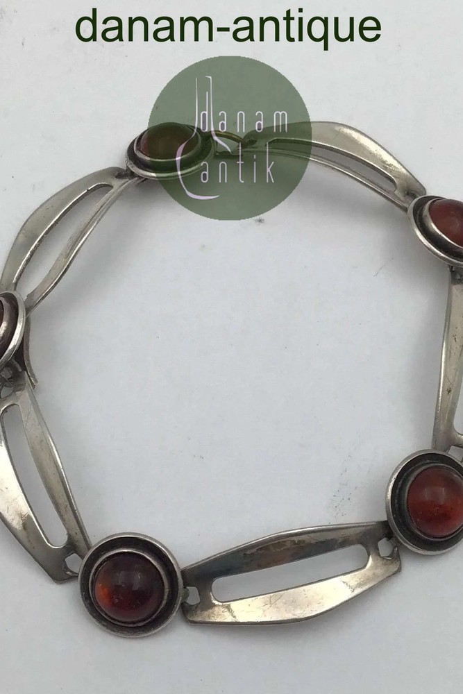 Niels Erik From Sterling Silver Bangle (Amber)