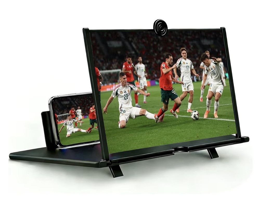 HD Phone Screen Magnifier 3-5x Portable Blue Light Blocking Black