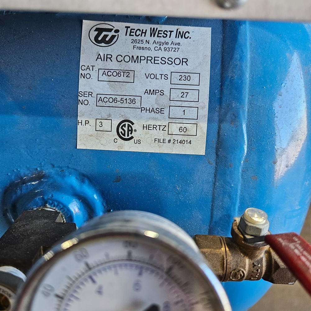 Tech West Ultra Clean Oil-less Air Compressor ACO6T2