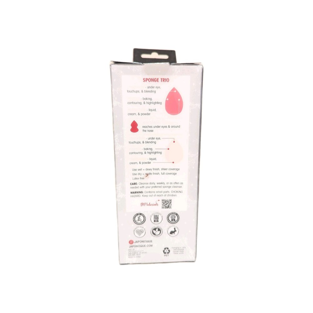 Japonesque Perfect Complexion Pink Sponge Trio