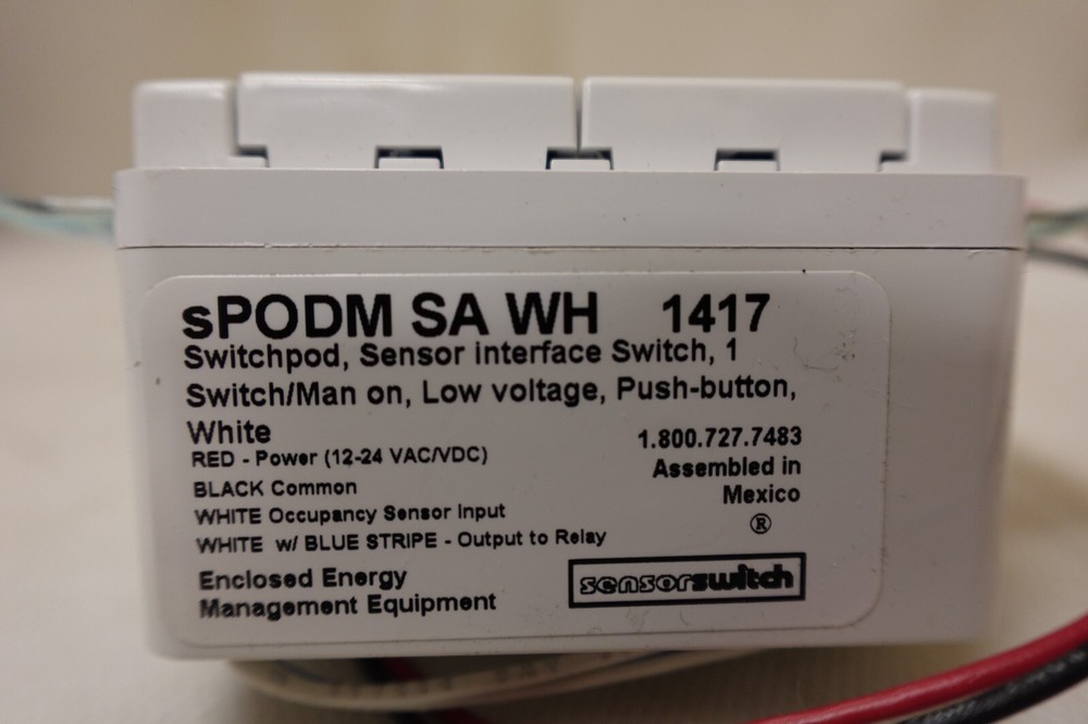 Acuity Sensor Switch 212F7M, SPODM SA WH, Low Voltage SwitchPod Vacancy Auto-On