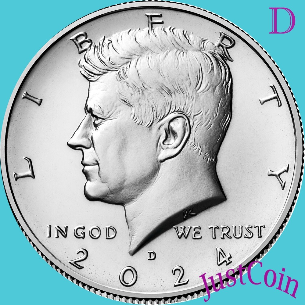 2024 P&D KENNEDY HALF DOLLAR SET CLAD TWO COINS SET UNCIRCULATED
