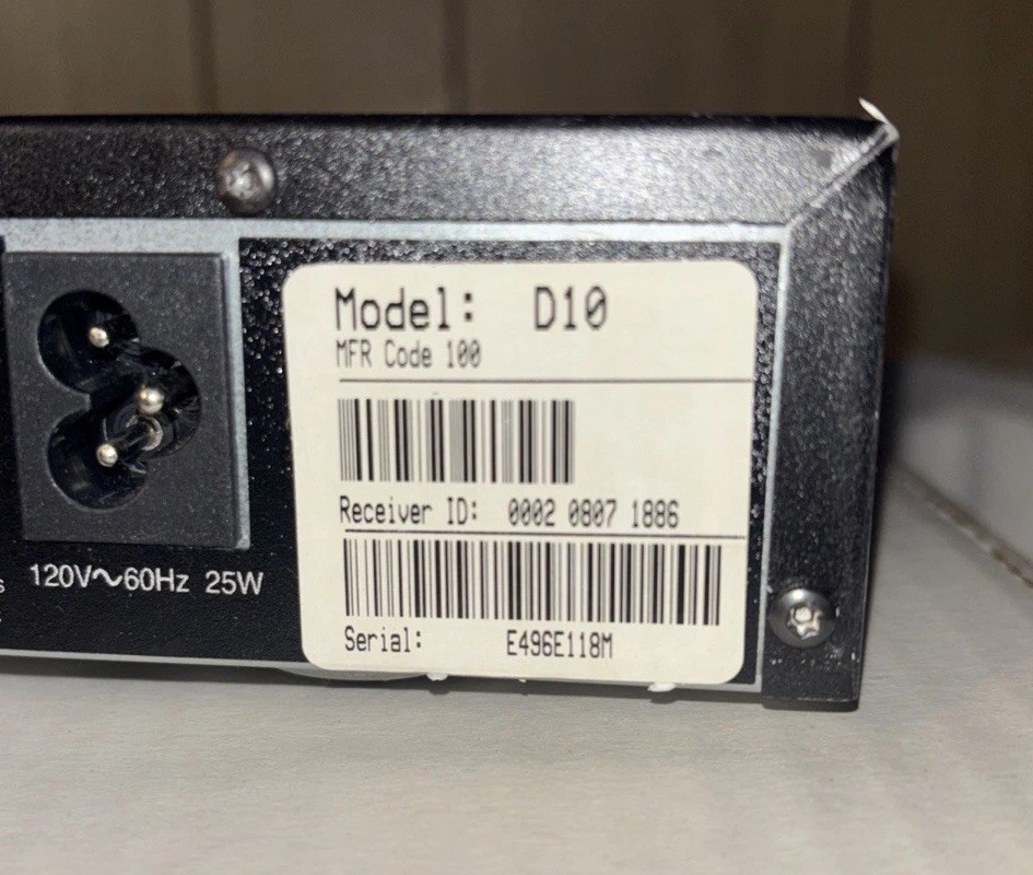 Direct TV Satellite Receiver Model D10 Open Box