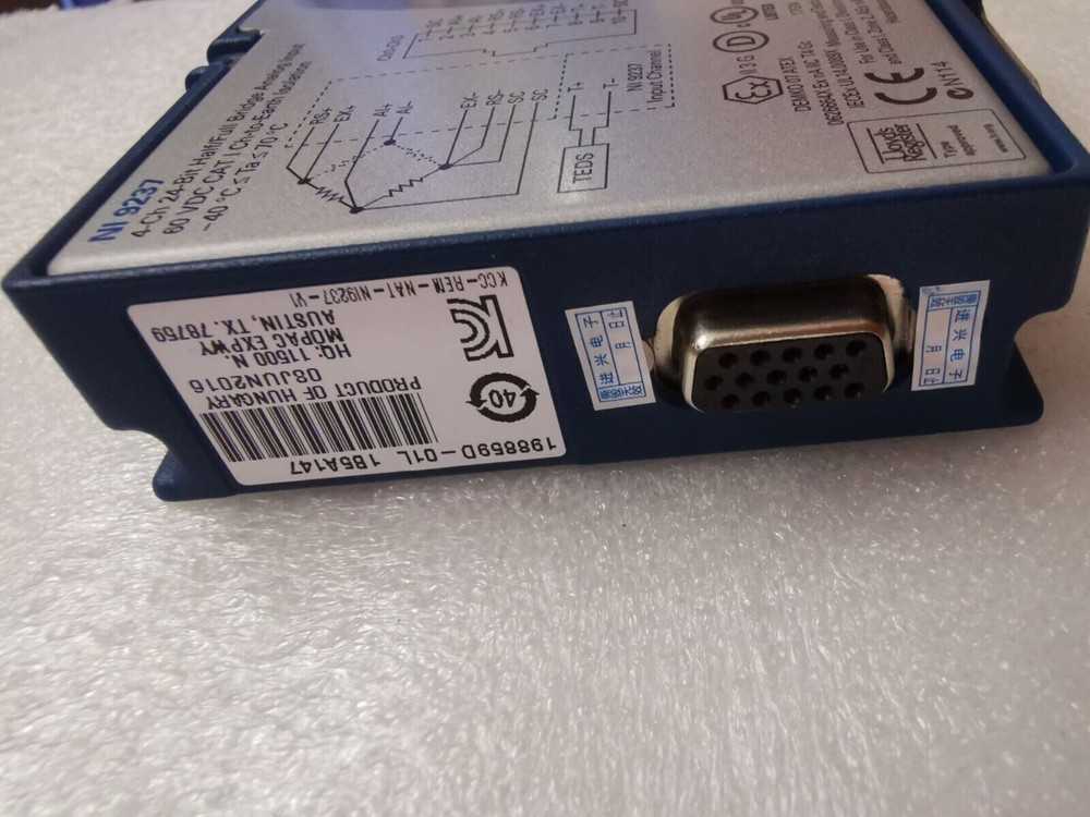 National Instruments NI 9237 cDAQ Strain / Bridge Input Module D-Sub