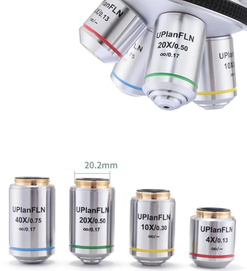 1PC RMS Thread Infinity System Semi-apochromatic Plan Fluorescent Objective Lens