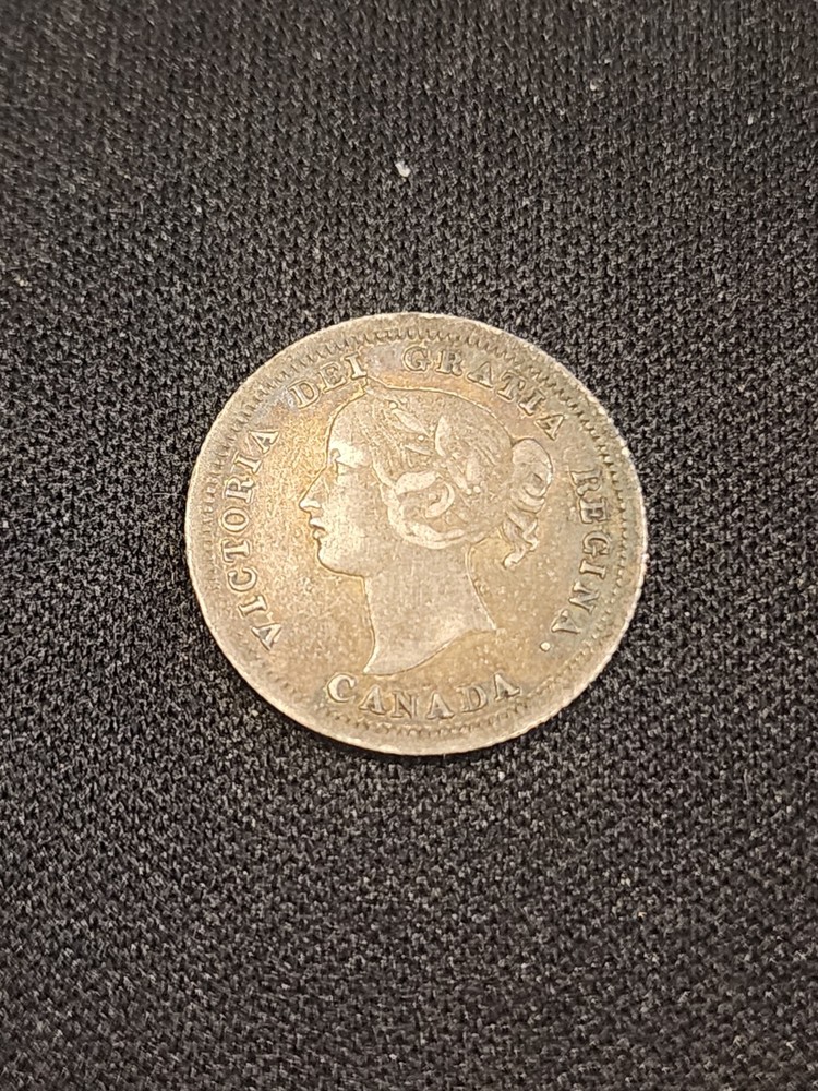 1870 Canada 5 Cents Silver Coin