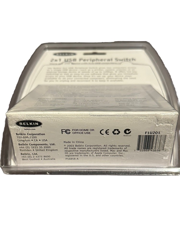 New Belkin USB 4X1 Peripheral Switch