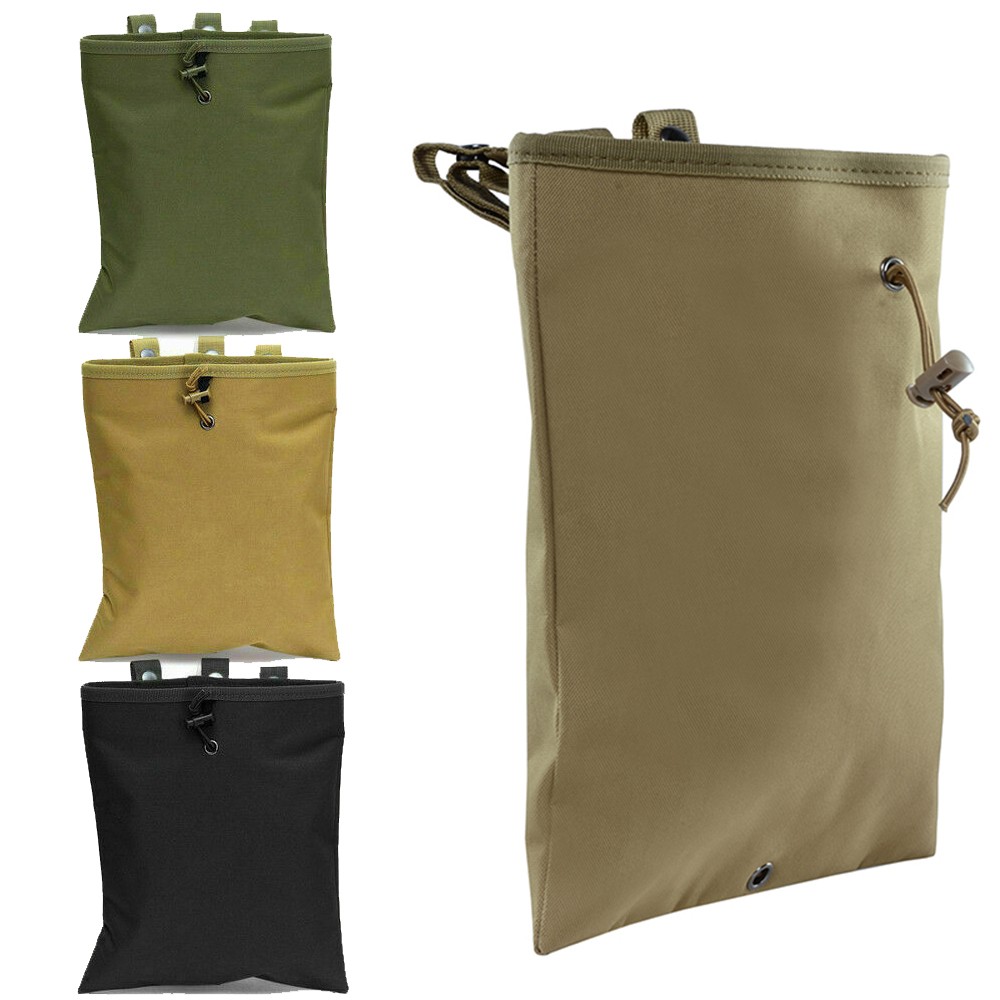 MOLLE Dump Drop Pouch Large with Drawstring - Foldable Tactical Mag Dump Pouch