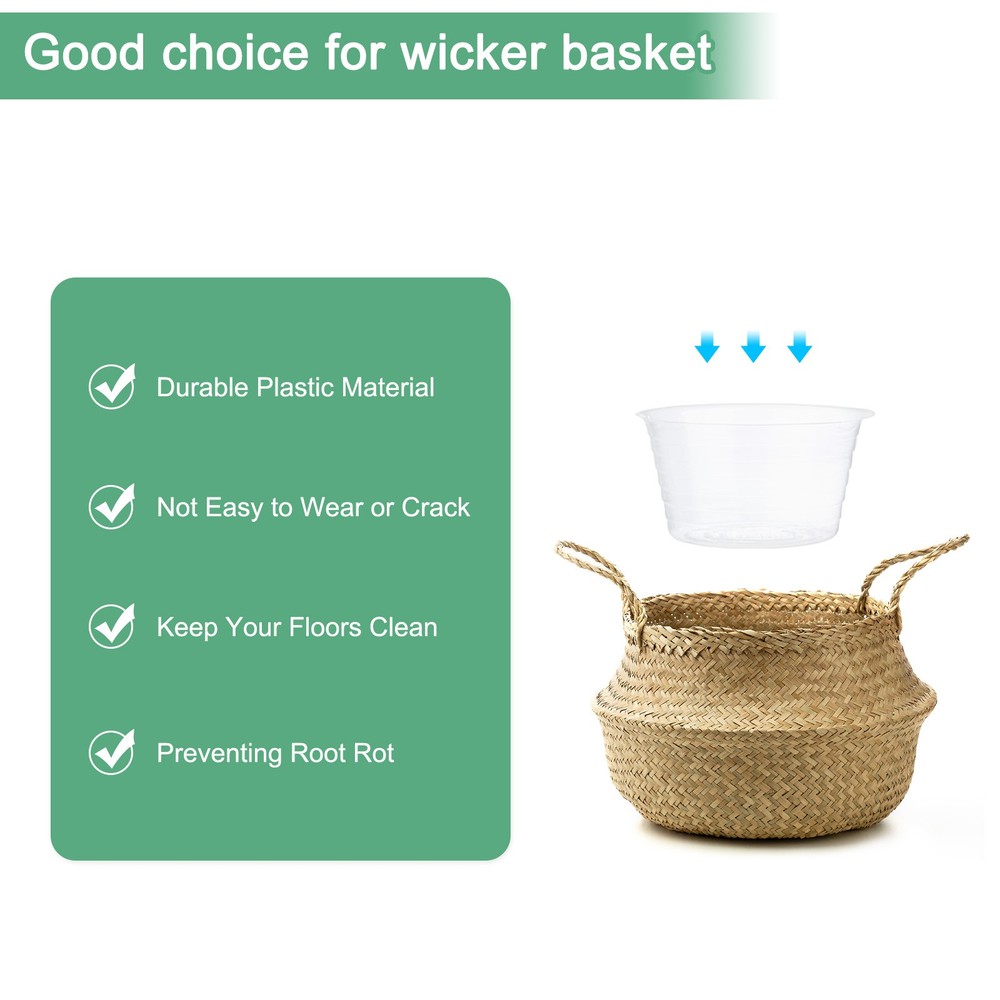 10 Pack Planter Coasters 6" Plant Coasters [Transparent]