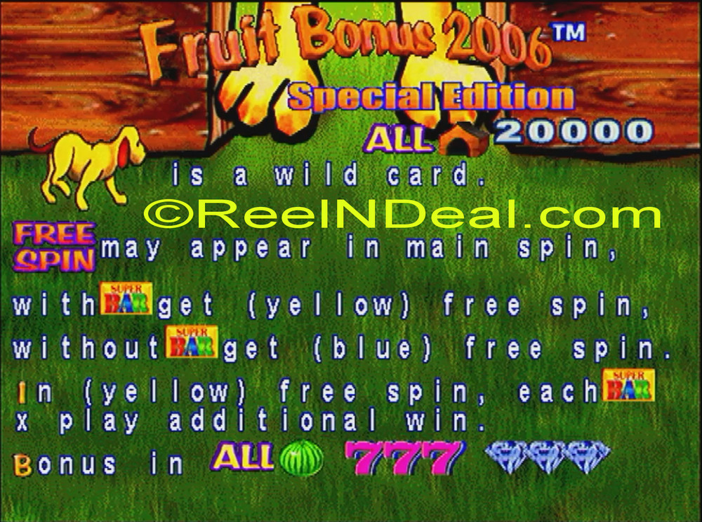 Amcoe Fruit Bonus 2006 Special Edition Cherry Master 8-Liner Machine
