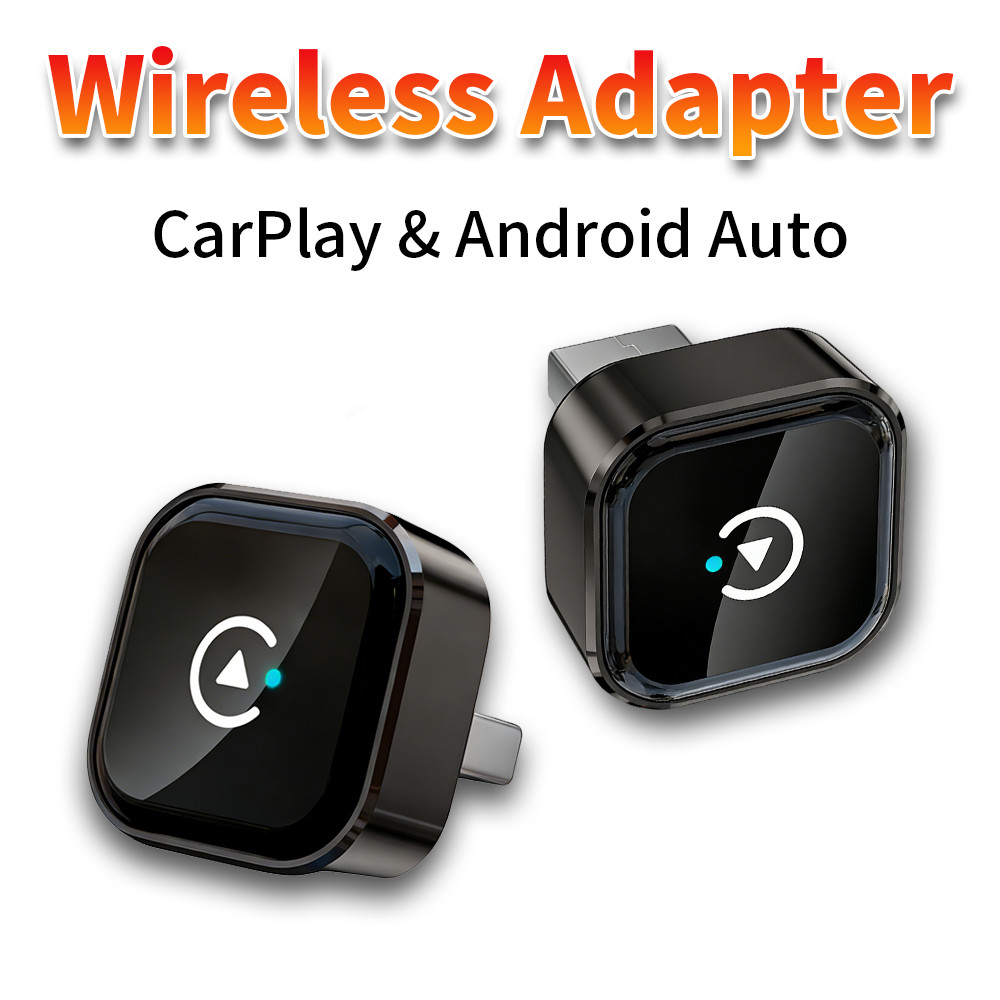 Wireless CarPlay Adapter for Apple iPhone & Android Auto USB Adapter Plug & Play