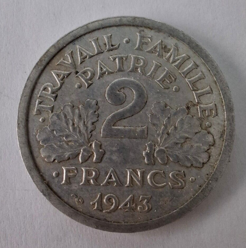 1943 France 2 Francs Coin