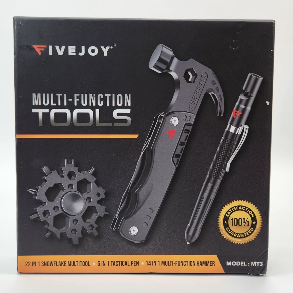 Fivejoy Multi Tools Purpose Emergency Survival Axe Hatchet Hammer Gear Kit Set