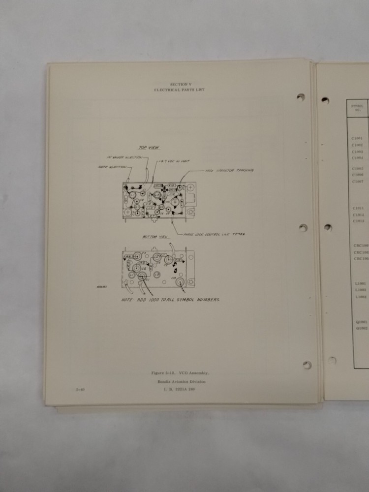 Bendix RT-221 Comm Receiver-Transmitter CNS-220 VHF Comm/Nav Maintenance Manual
