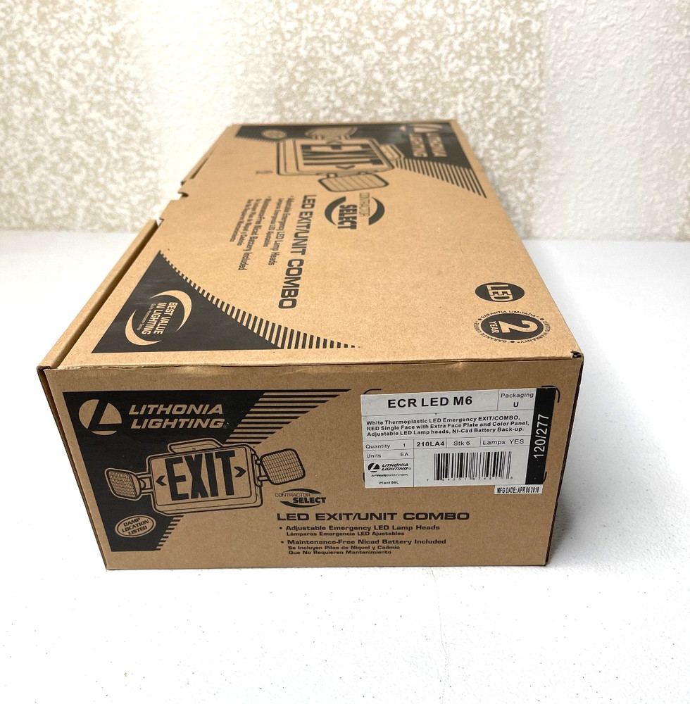 Lithonia Lighting LED Exit/Unit Combo ECRLEDM6