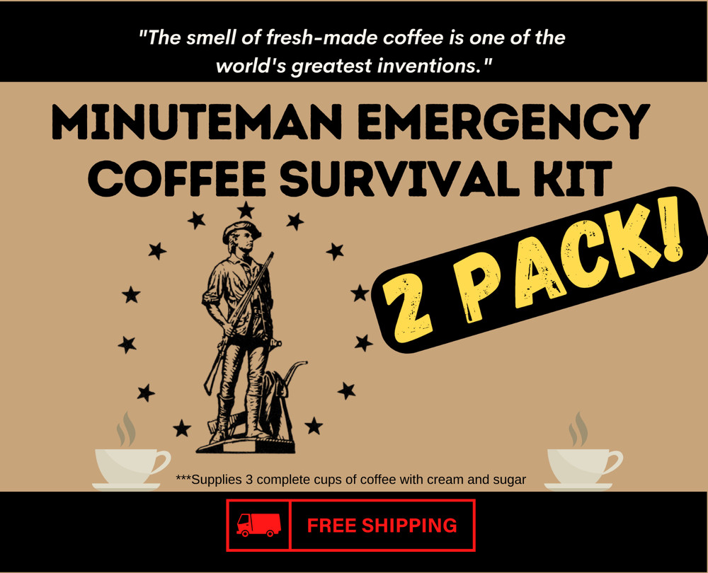 2 PACK - Minuteman Emergency Coffee Kit - SHTF, Prepper, Preparedness, Survival