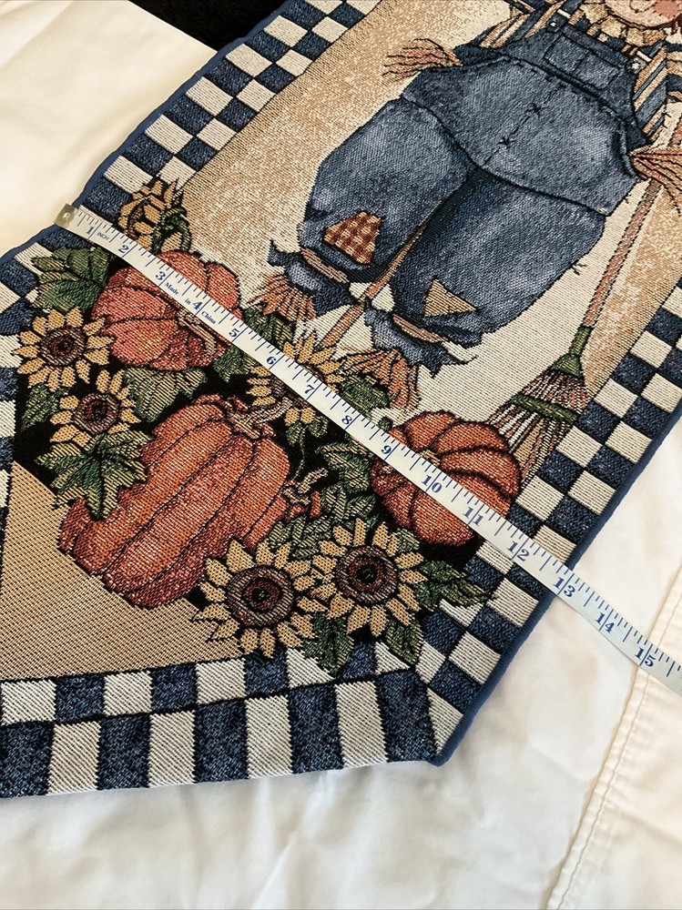 Table Runner Seed Packets, Scarecrow with Tassels 13” X 72”