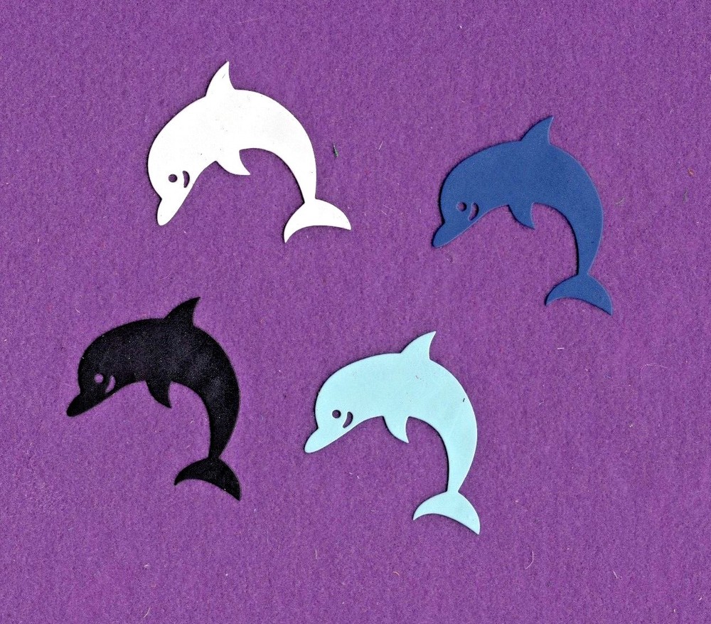 DOLPHIN # 2 die cuts scrapbook cards