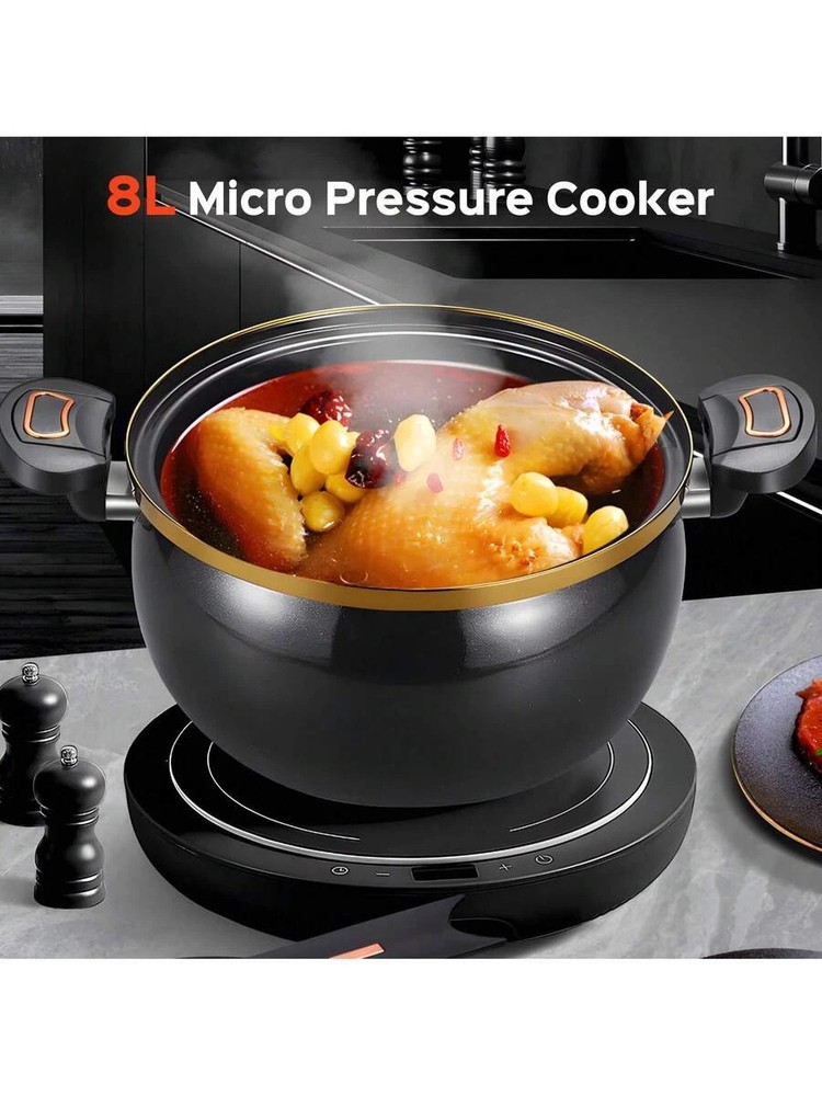 Micro Pressure Cooke Non-Stick Pot 8L 8.45Qt Multi-Function Cooking Open