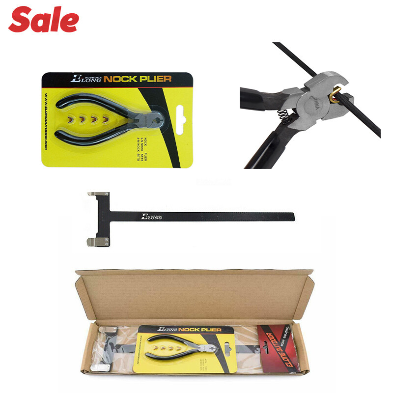 Archery T Shape Bow Square Ruler+ String Nocking Points Pliers String Knock Set