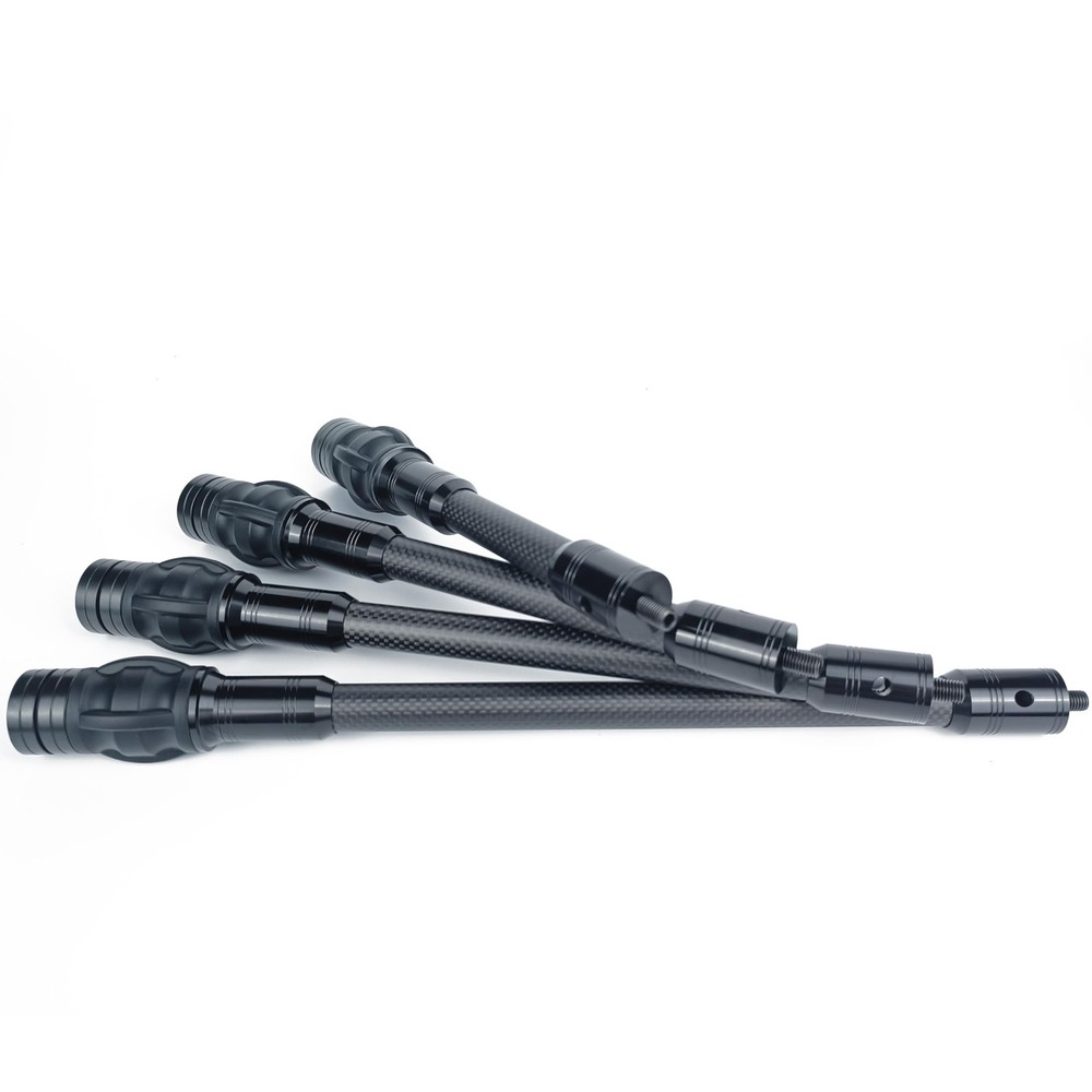 Carbon Archery Bow Stabilizer Single Side Adjustable V-Bar Mount Quick Disconnec