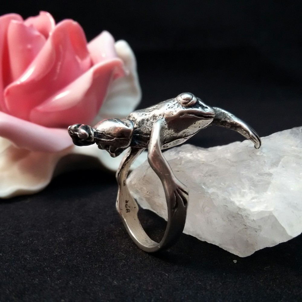Ring Silver 925 Frog Size 53 (16.8mm Dia)