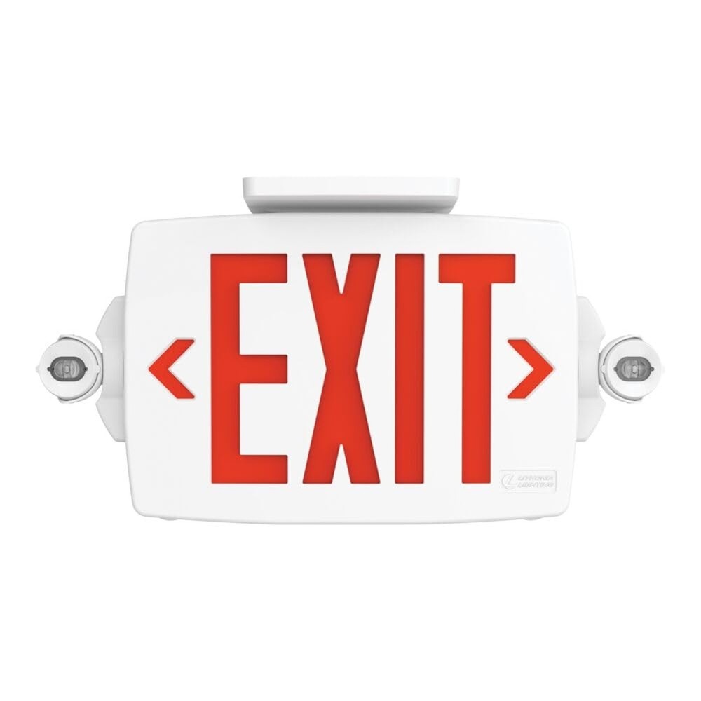 Lithonia Lighting Quantum LED Exit Sign Emergency Light Combo, Exit Sign and ...