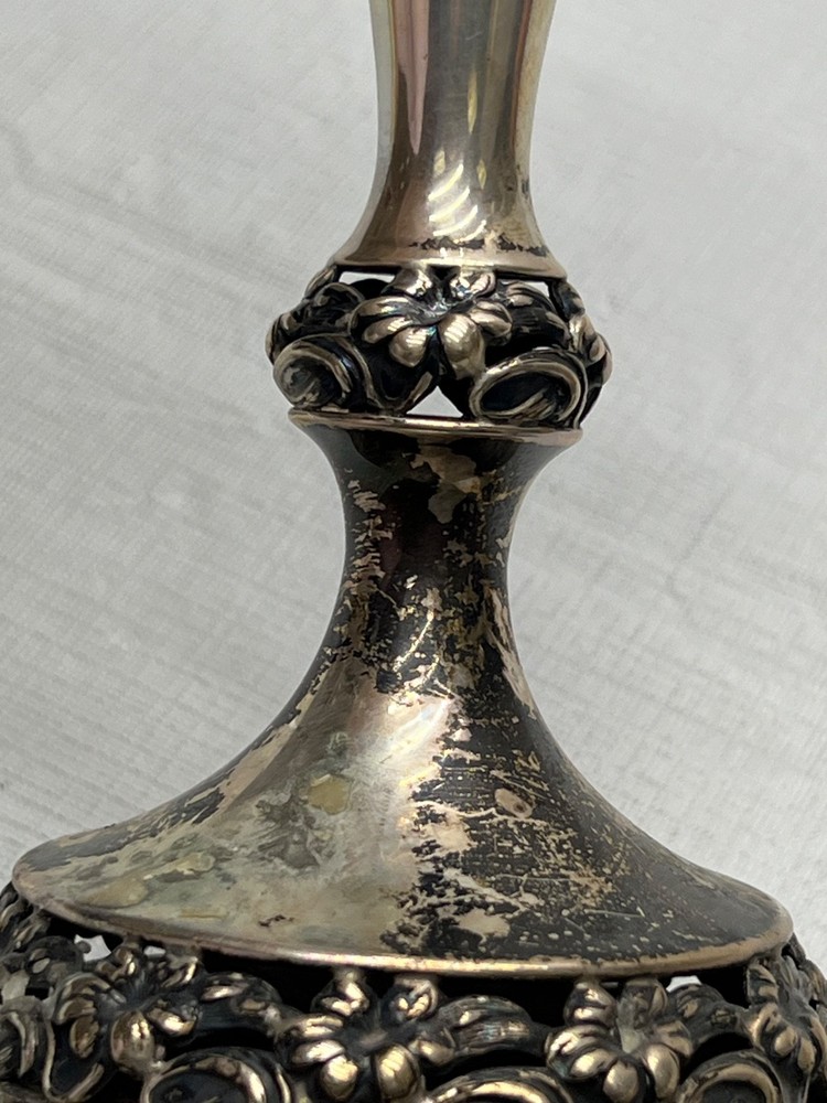 Vintage Sterling Silver Candlesticks Marked sterling