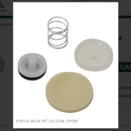 CHECK VALVE KIT CELCON / EPDM, # 94-374-09