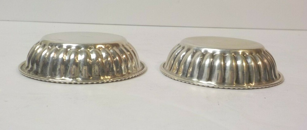 Pair Sterling Silver Salt Cellars or Nut Dishes, No Monograms, 50 grams