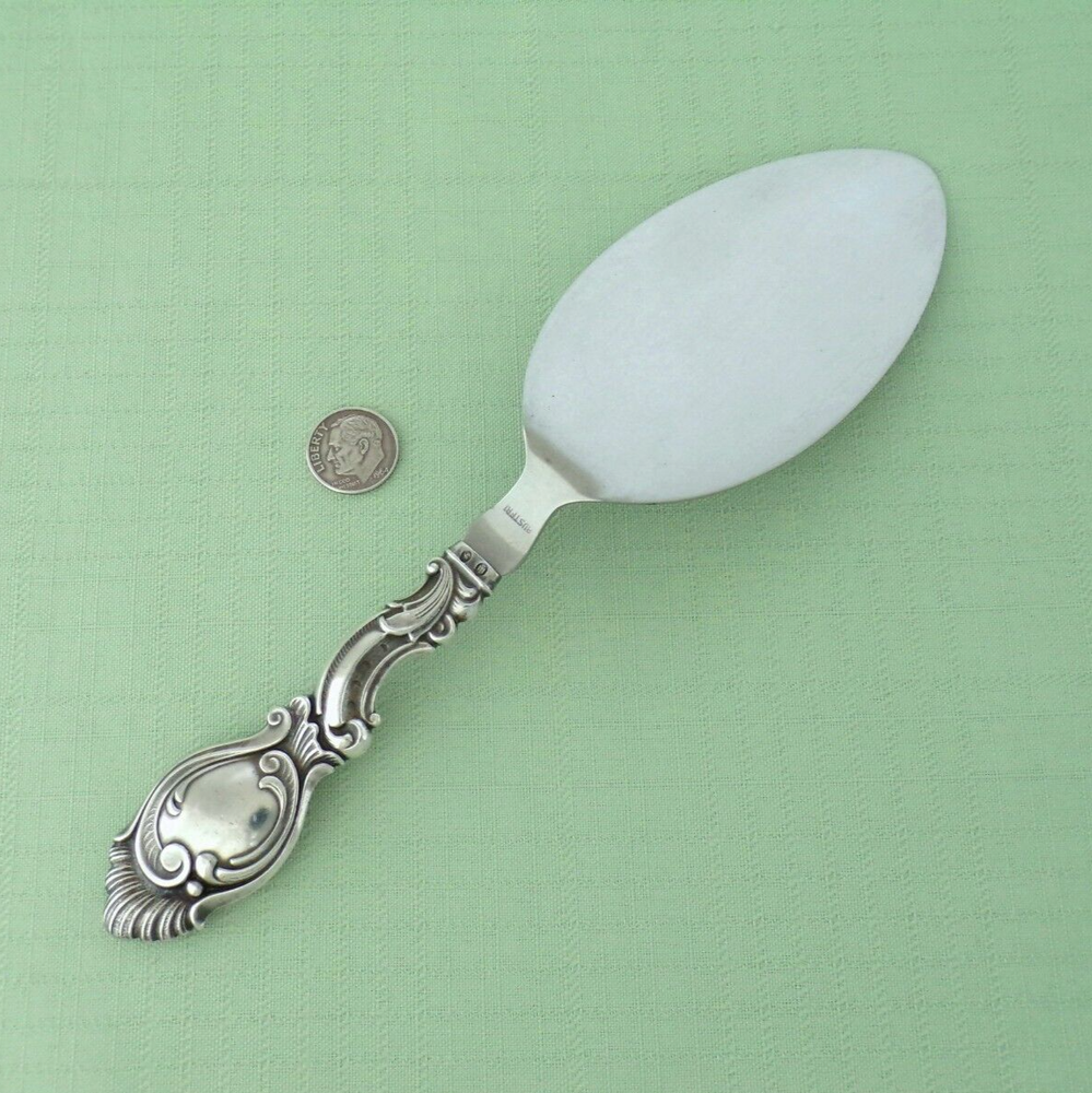 DENMARK Danish SILVER 1932 PASTRY Cake SERVER Serving ROCOCO Assayer J Siggaard