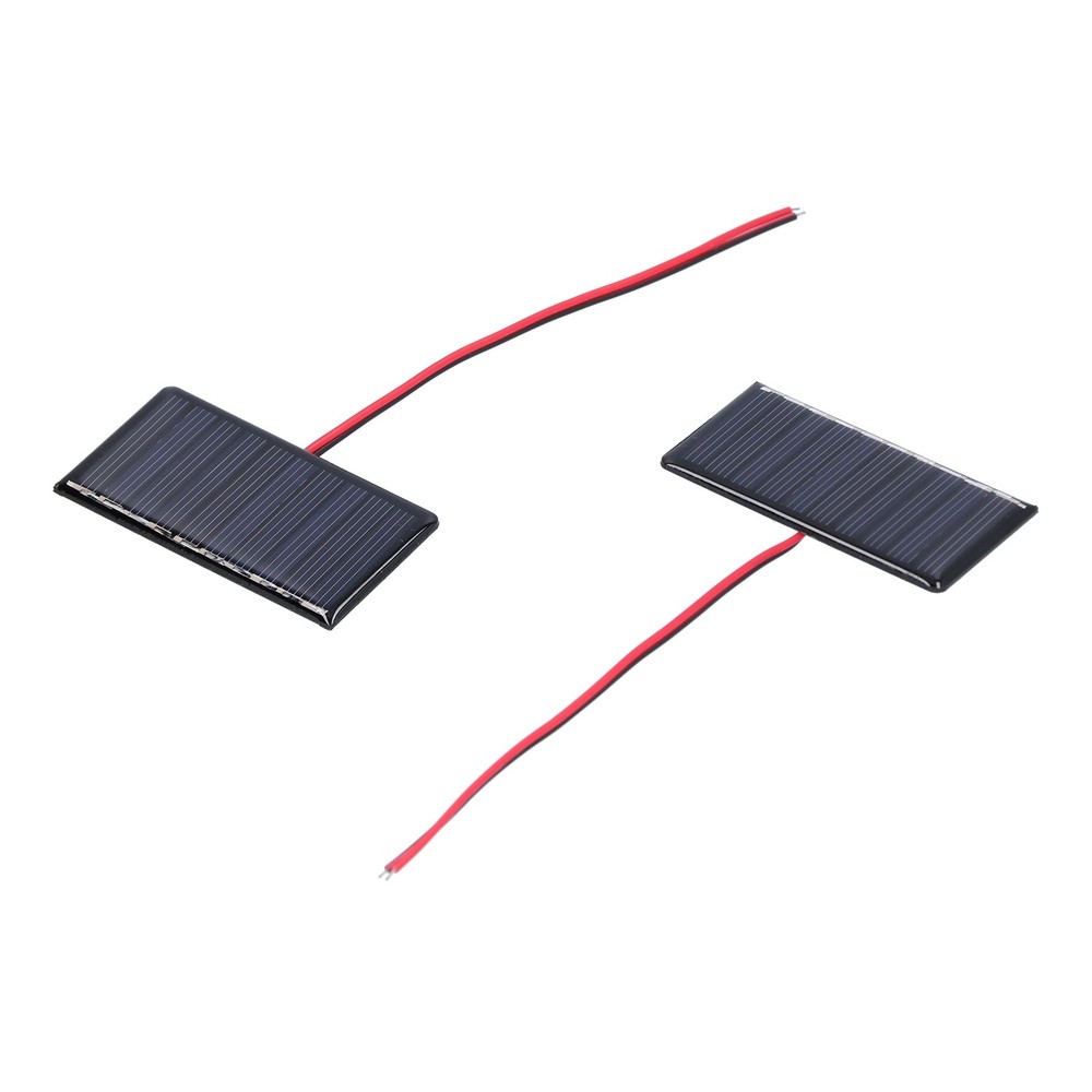 2Pcs Solar Panel Module Polysilicon Micro Mini Glue Power Solar Cells New