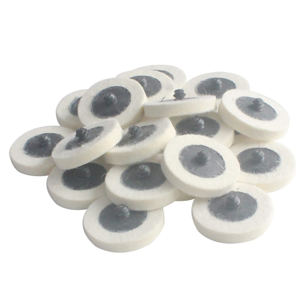 Luo ke 20 Pcs Surface Conditioning Quick Change Compressed Wool Felt White