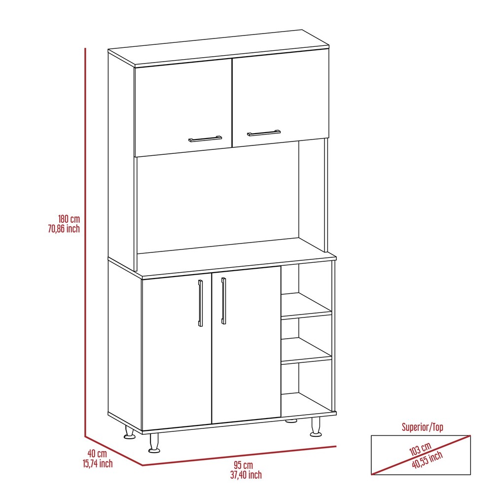 3-Shelf Pantry Cabinet Wenge