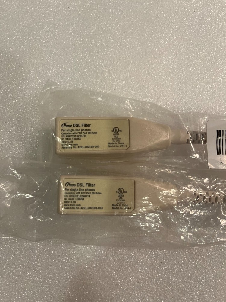 2-Pack DSL Filter for Single-line Phones Model No. LFT4-1, Pace Brand