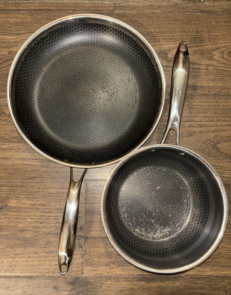 Hexclad 2 Pcs Cookware 12” Frying Pan & 8” Pot