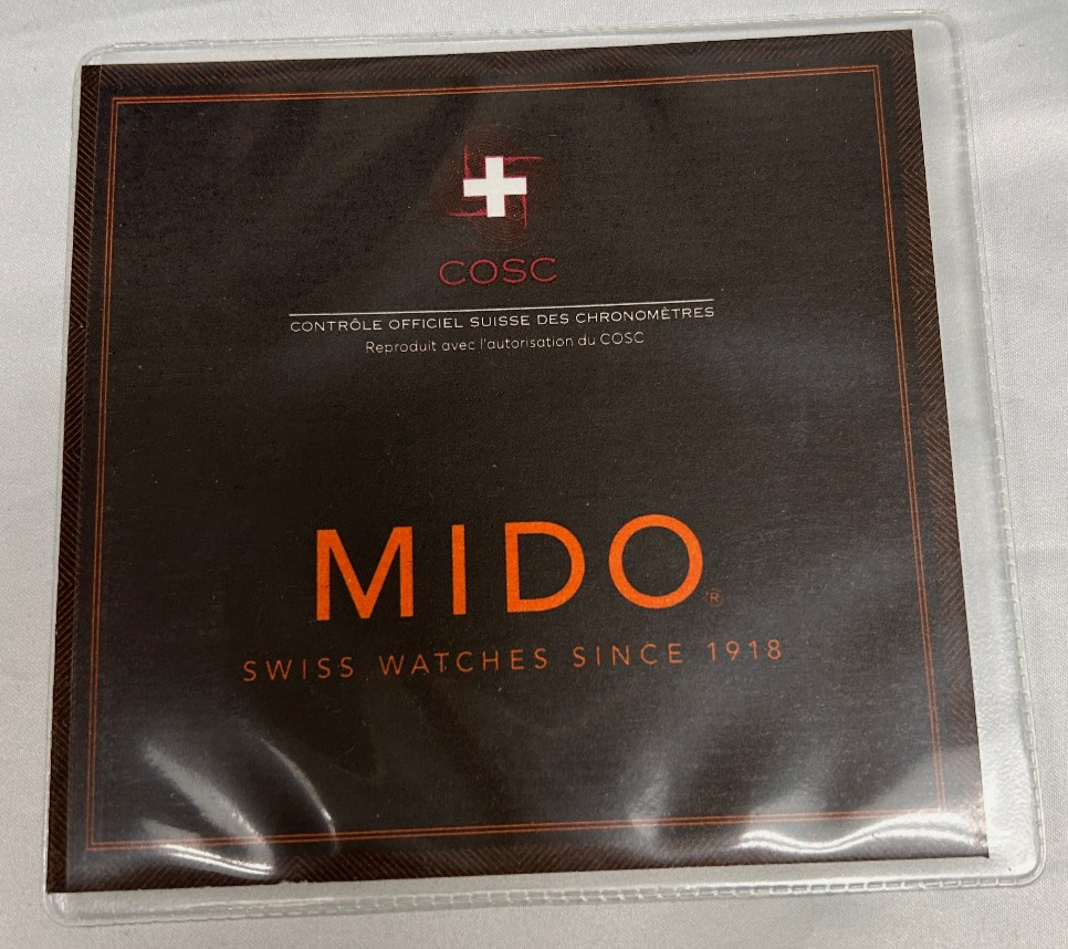 Mido Certificate Of Authenticity