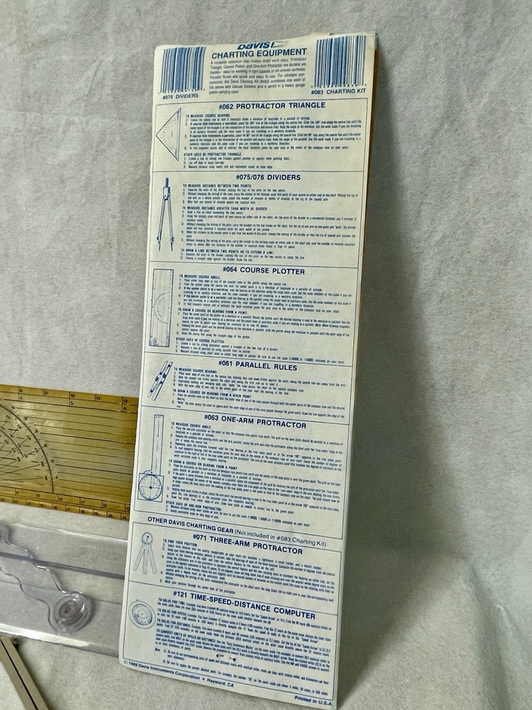 Davis Charting, Weems and Plath, Navpak - vintage navigation tools