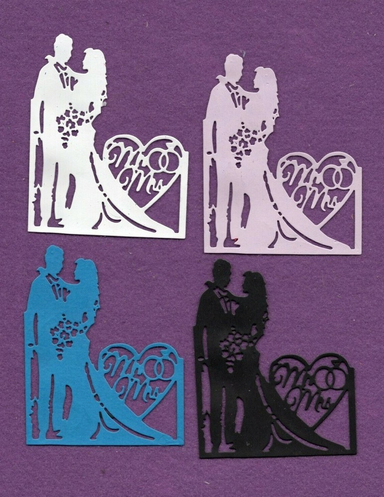 WEDDING # 4 die cuts scrapbook cards