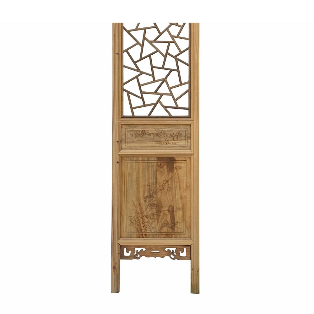 Chinese Lattice Pattern Theme 4 Wood Panel Floor Screen Set cs7037