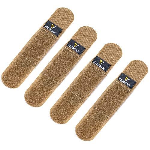 IDOGEAR Tactical Fastening Binding Strap Hook & Loop Medium(4 pcs) Coyote Brown