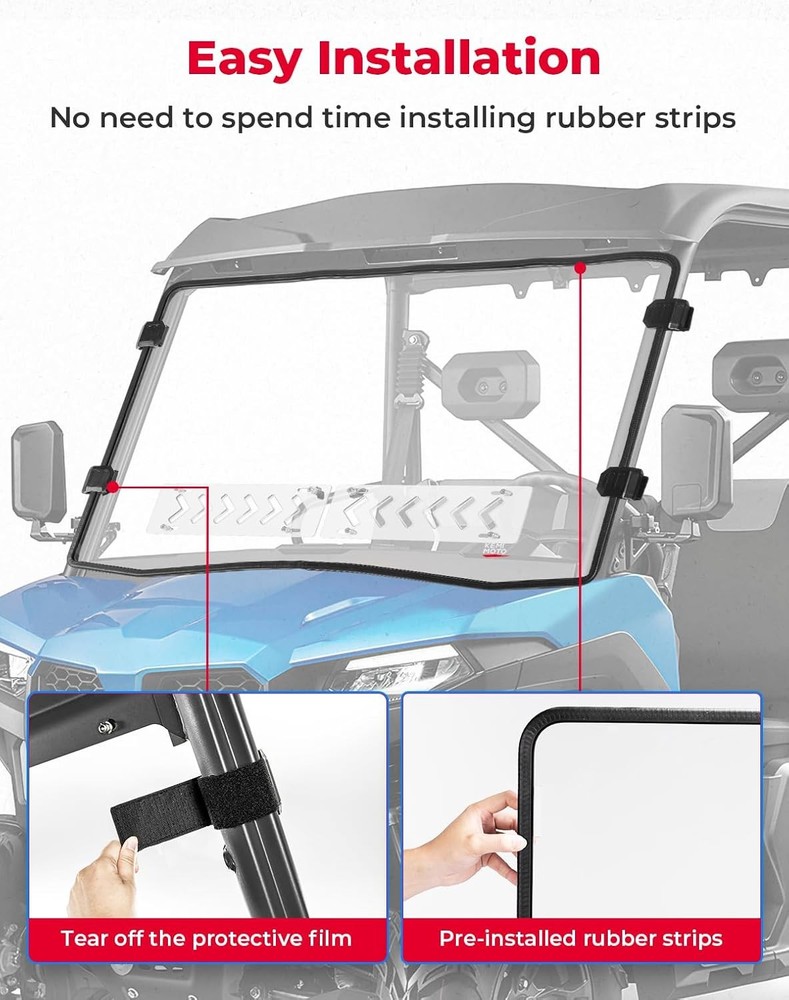 CFMOTO UFORCE Vented Windshield Scratch Resistant