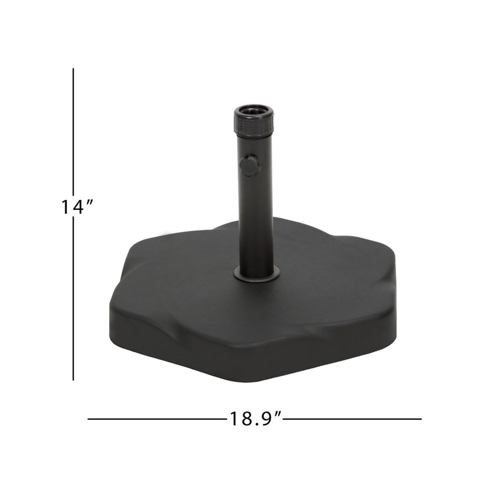 Hexagonal Concrete & Steel Umbrella Base with 66 Lbs Weight, Includes