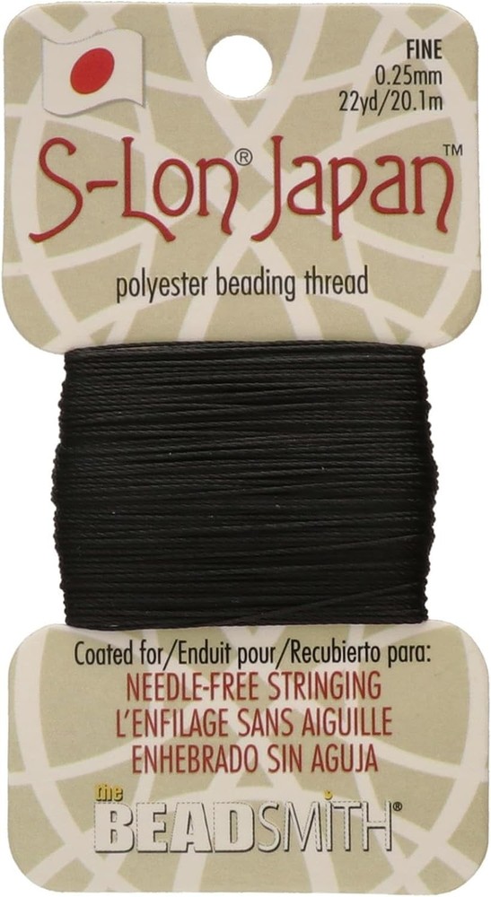 S-Lon Japan Beading Thread Black