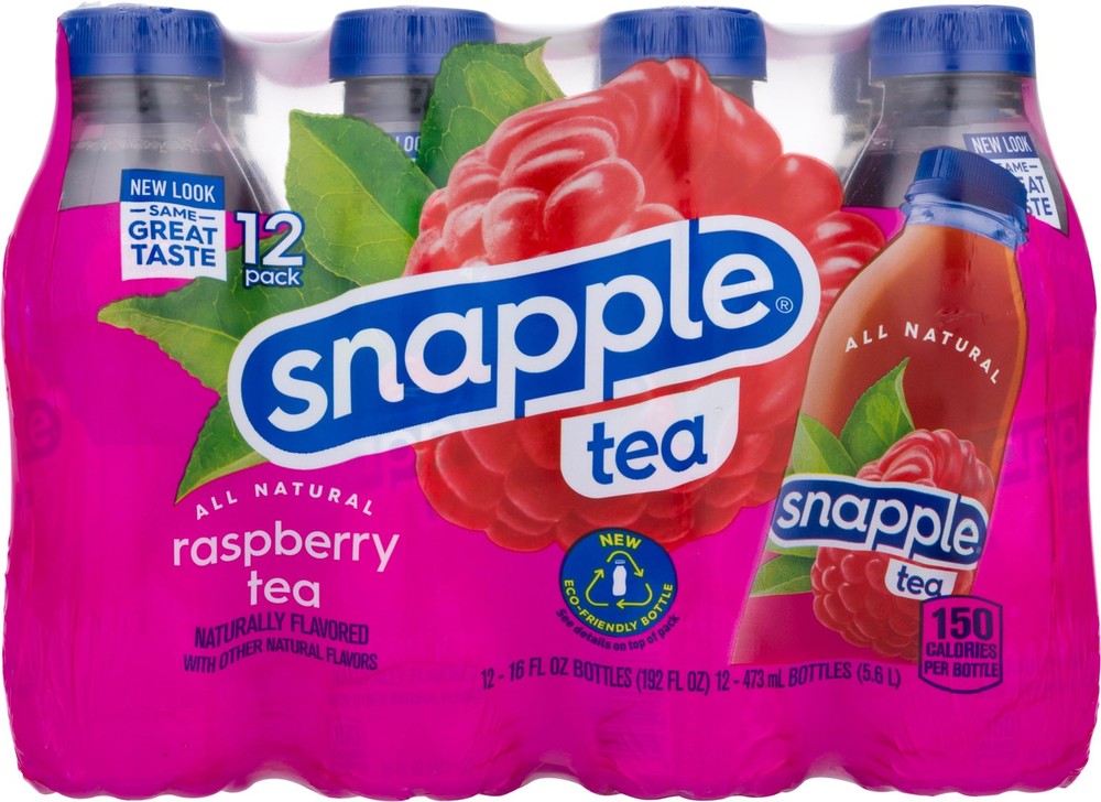 Snapple, Raspberry Tea, 16 Fl Oz, 12 Pack